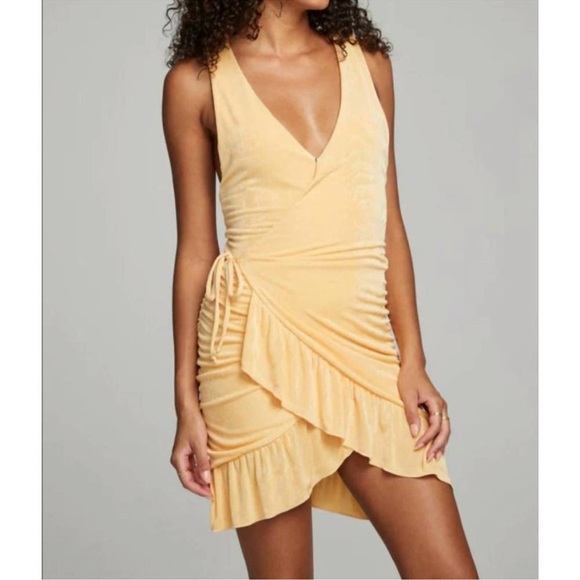 Chaser Westside Mini Dress in Tiger Lily Orange - Picture 3 of 7